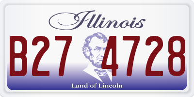 IL license plate B274728