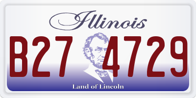 IL license plate B274729