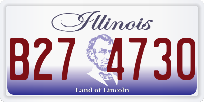 IL license plate B274730