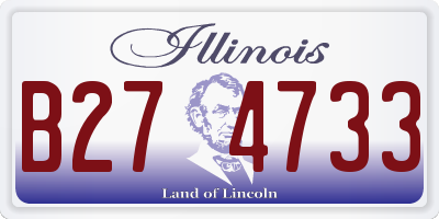 IL license plate B274733