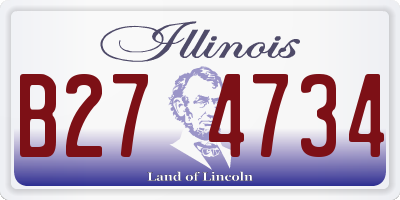 IL license plate B274734
