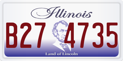 IL license plate B274735