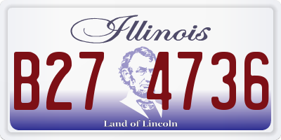 IL license plate B274736
