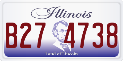 IL license plate B274738