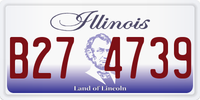 IL license plate B274739