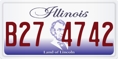 IL license plate B274742