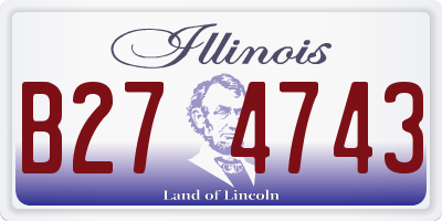 IL license plate B274743