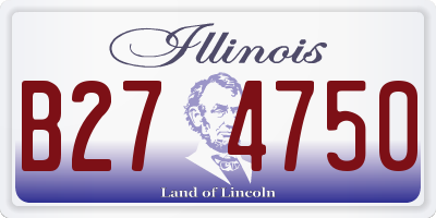 IL license plate B274750
