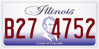 IL license plate B274752