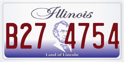 IL license plate B274754