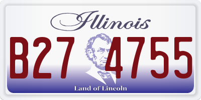 IL license plate B274755