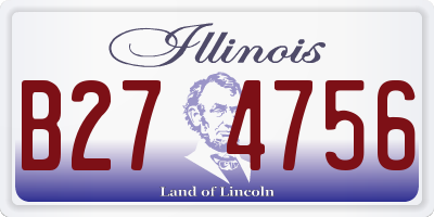 IL license plate B274756