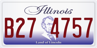 IL license plate B274757