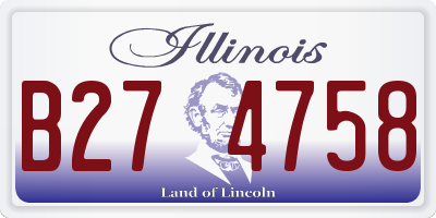 IL license plate B274758