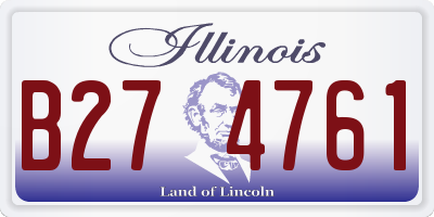 IL license plate B274761