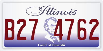 IL license plate B274762