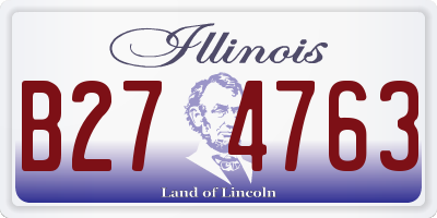 IL license plate B274763