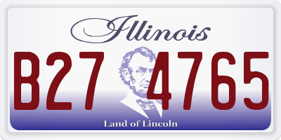 IL license plate B274765
