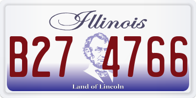 IL license plate B274766