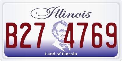 IL license plate B274769