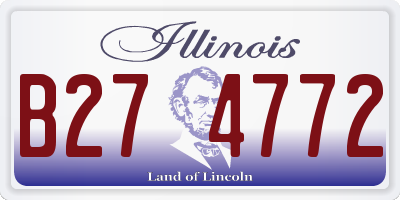 IL license plate B274772