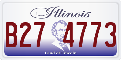 IL license plate B274773