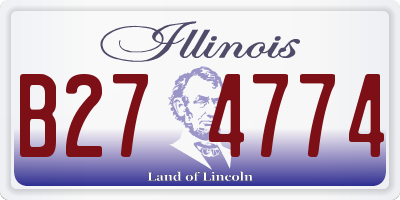 IL license plate B274774