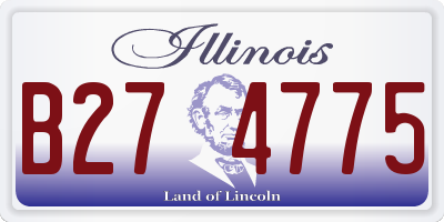 IL license plate B274775