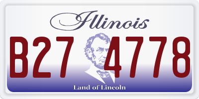 IL license plate B274778