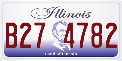 IL license plate B274782