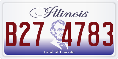 IL license plate B274783