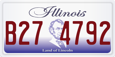IL license plate B274792