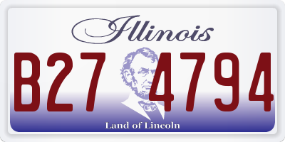 IL license plate B274794