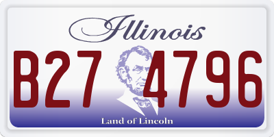 IL license plate B274796