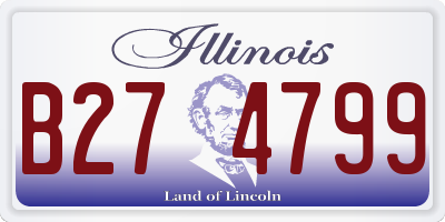 IL license plate B274799
