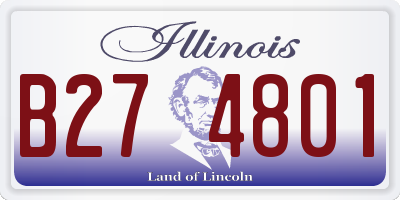 IL license plate B274801