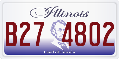 IL license plate B274802