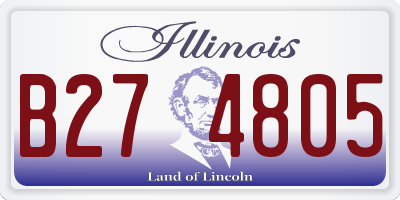 IL license plate B274805