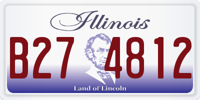 IL license plate B274812