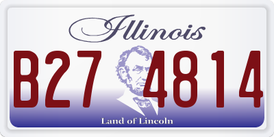 IL license plate B274814