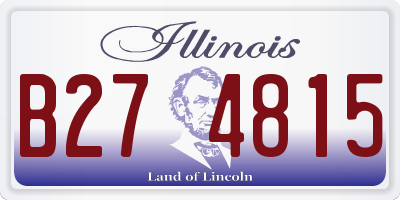 IL license plate B274815