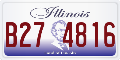 IL license plate B274816
