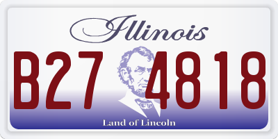 IL license plate B274818