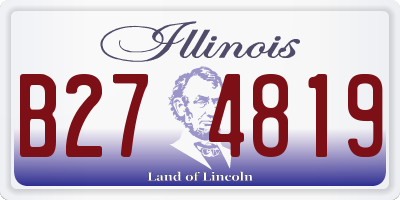 IL license plate B274819