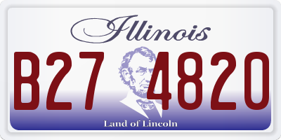 IL license plate B274820