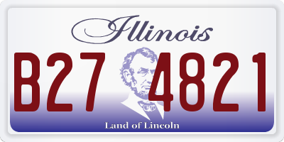 IL license plate B274821