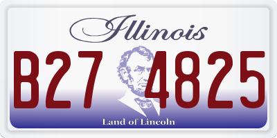 IL license plate B274825
