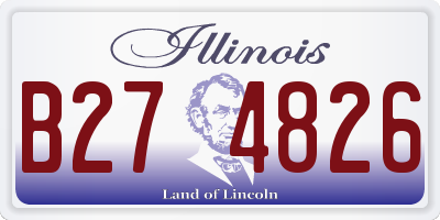 IL license plate B274826