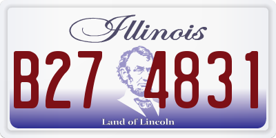 IL license plate B274831
