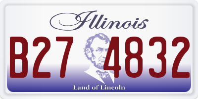 IL license plate B274832